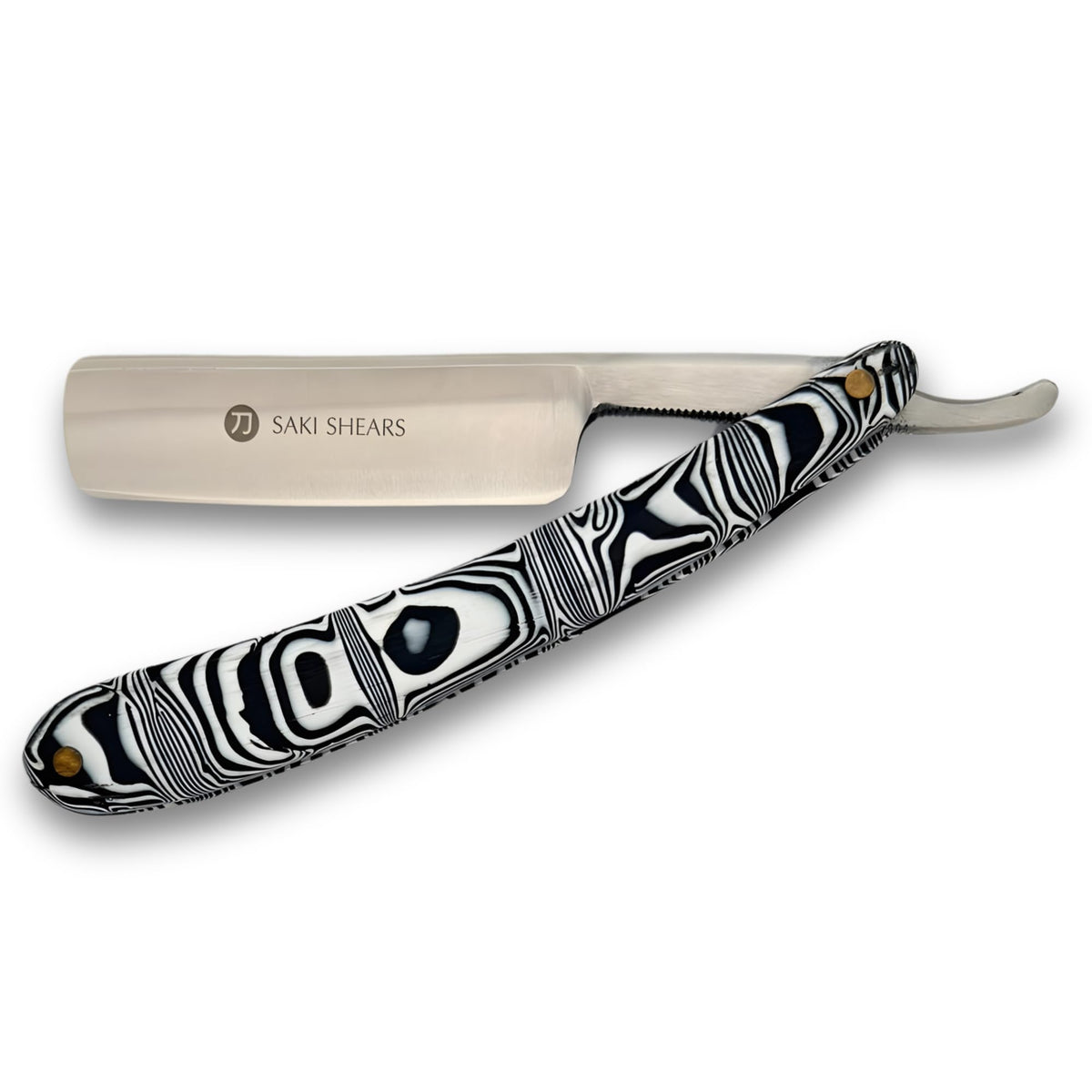 Straight Edge Shave Saki Epoxy Carbon Series - Pearl/Gray