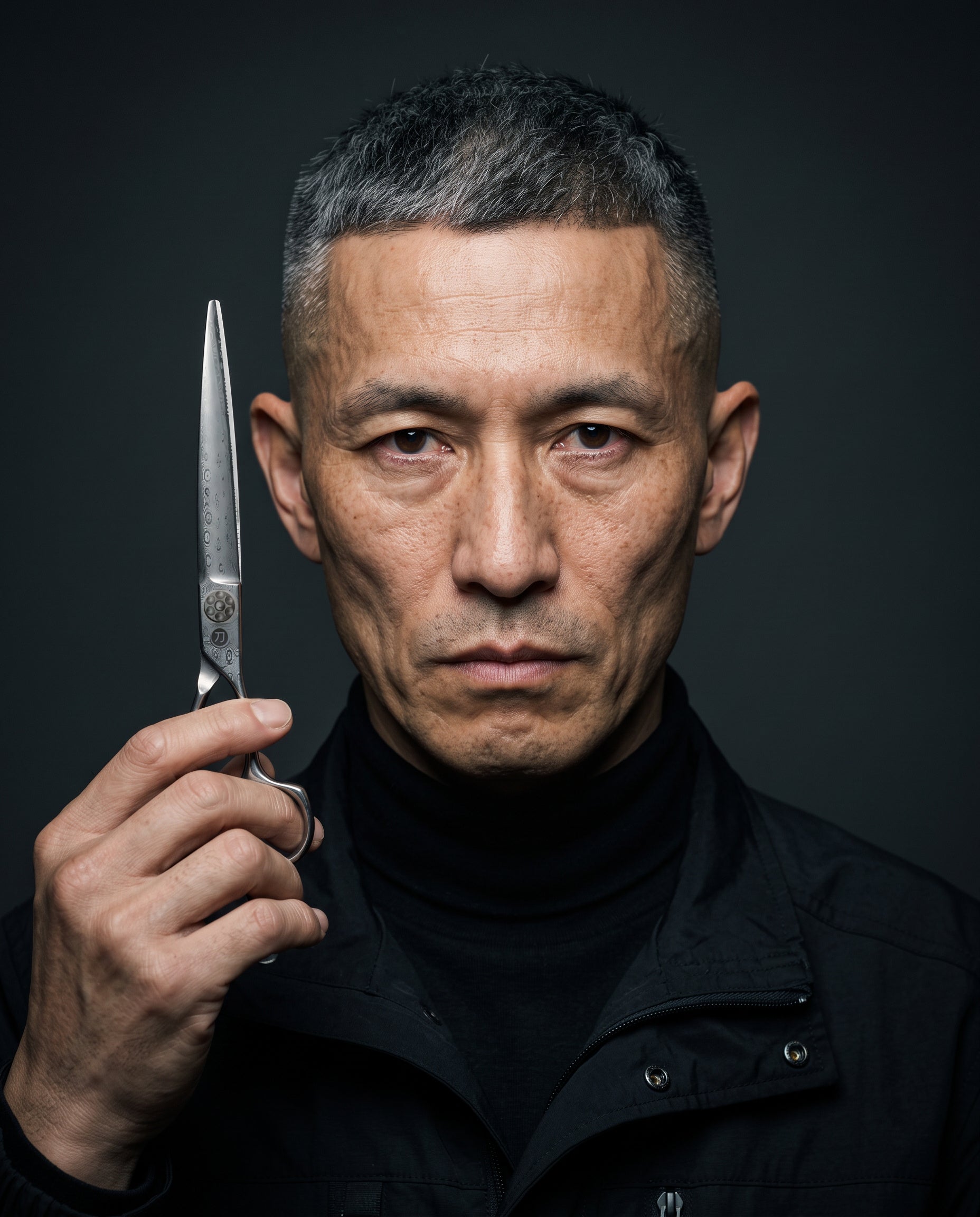 Saki Kanzen Damaskus Haarschneideschere