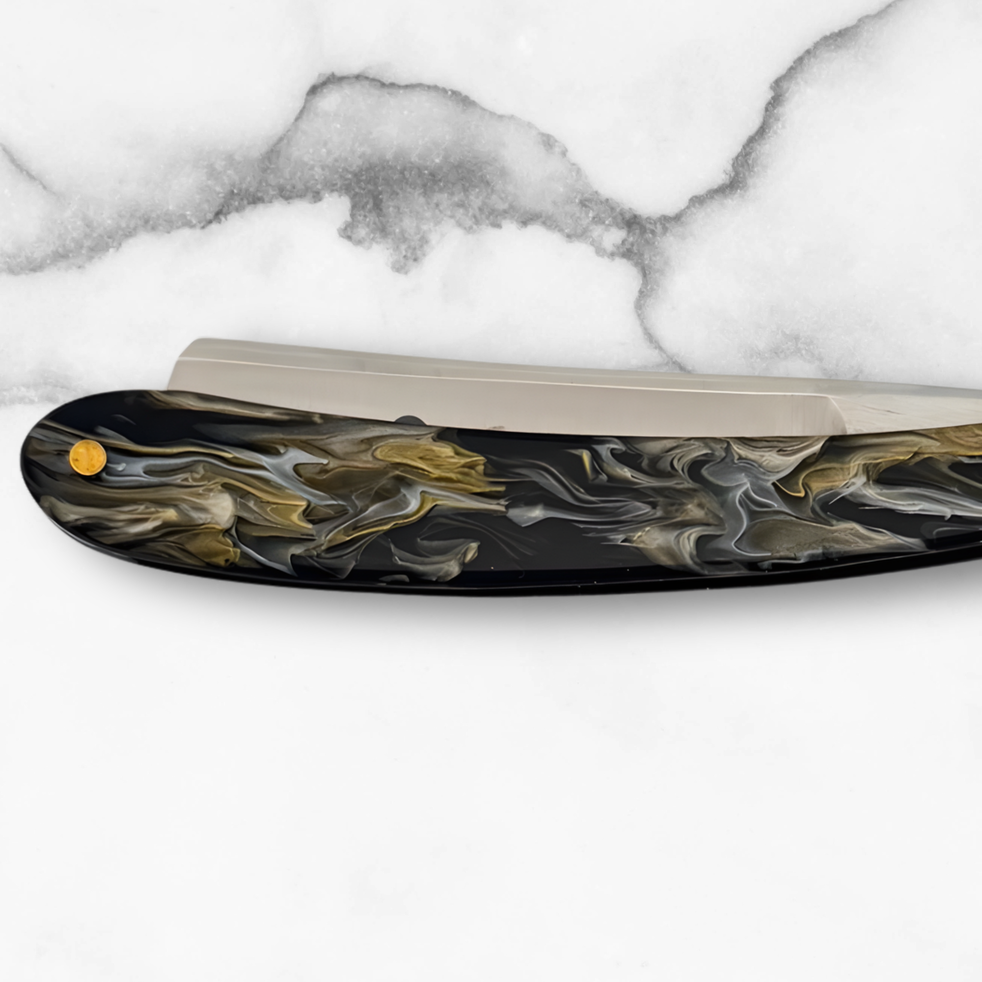 Straight Edge Shave Saki Epoxy Carbon Series - Brown Shadows