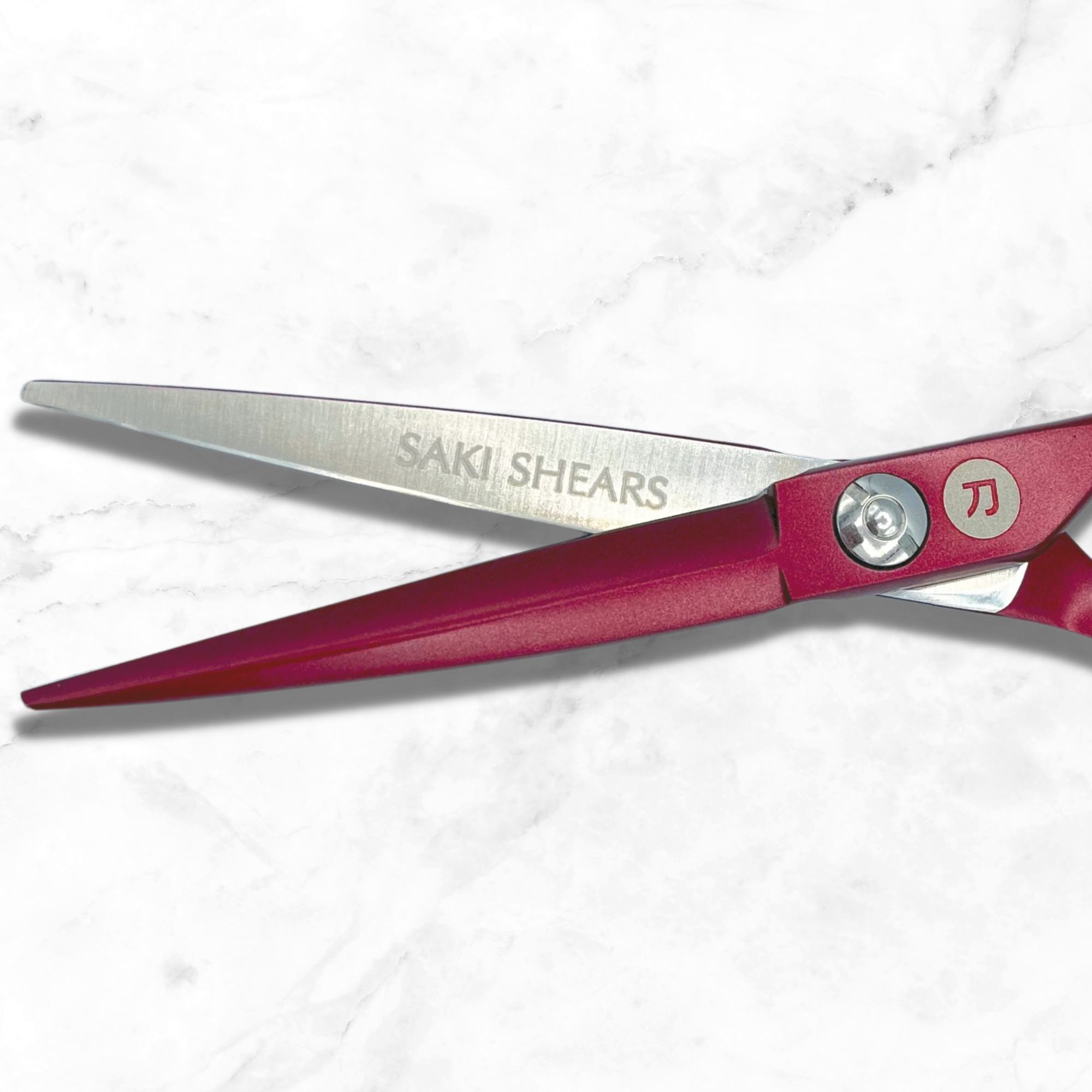 Saki Red Hair Cutting Shears - Open Box