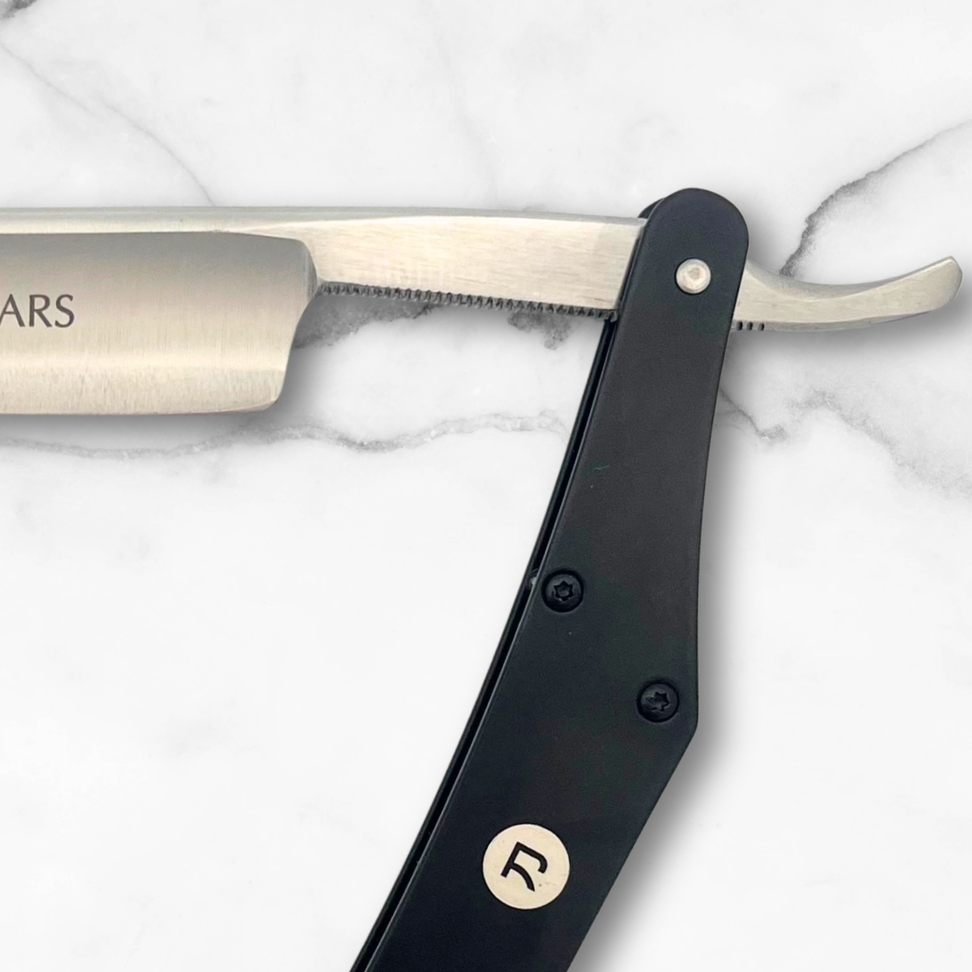 Saki Shears Black Steel Professional Straight Razor