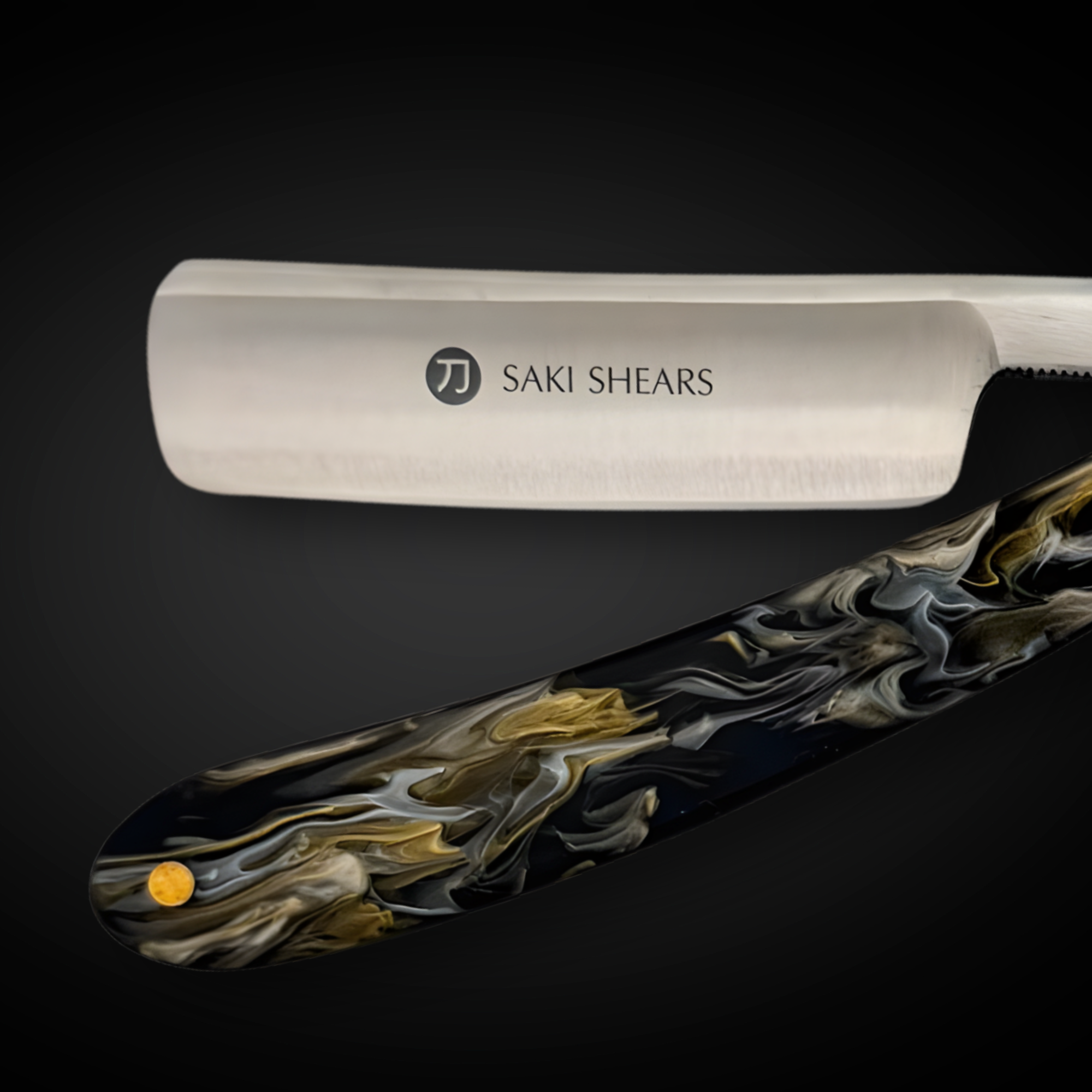 Straight Edge Shave Saki Epoxy Carbon Series - Brown Shadows