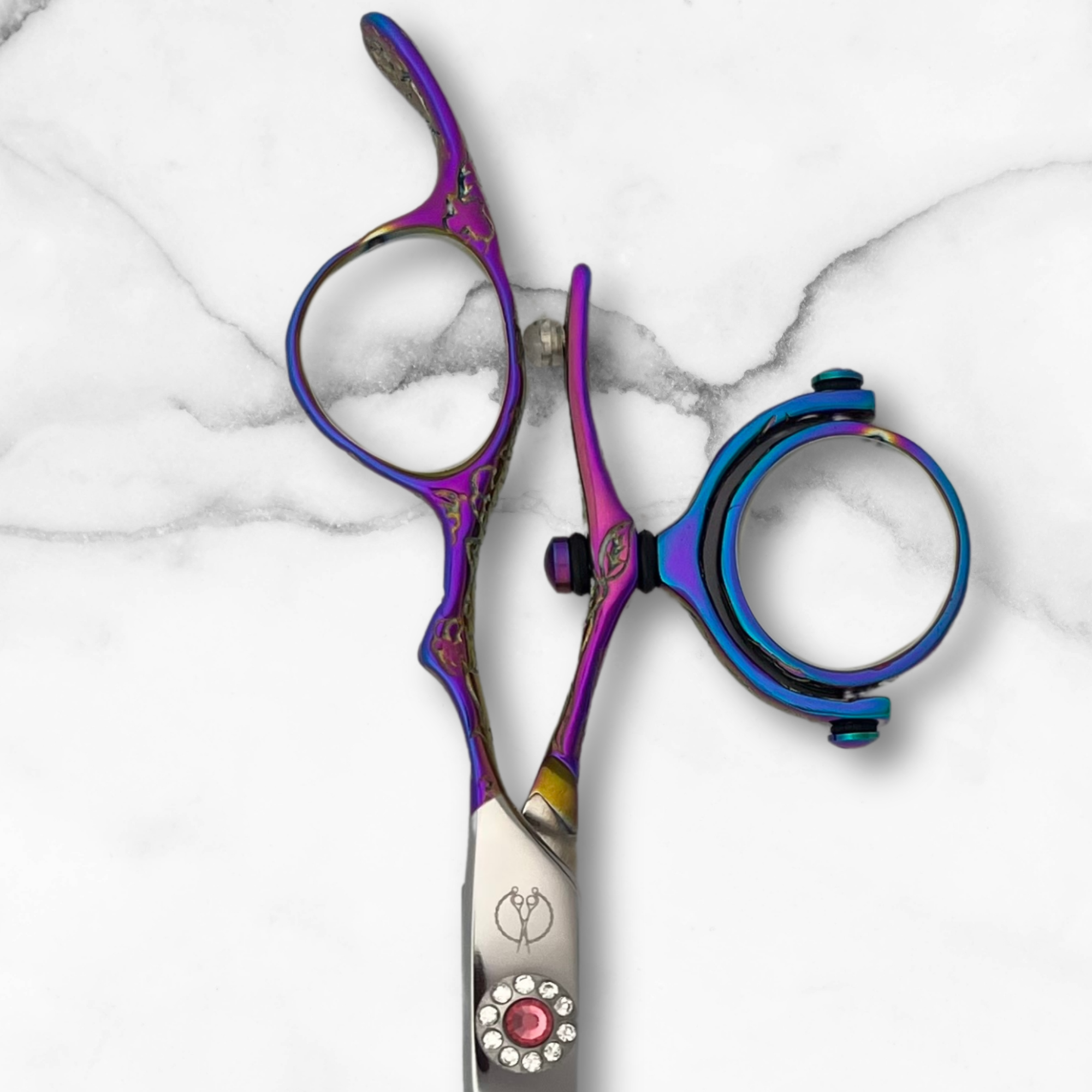 6" Swivel Haircutting Scissors in Pink/Purple - Open Box