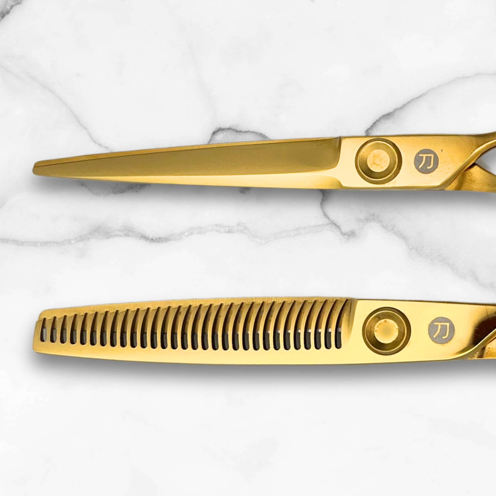6 Inch Yellow Gold Swivel Hair Shears Set - Open Box