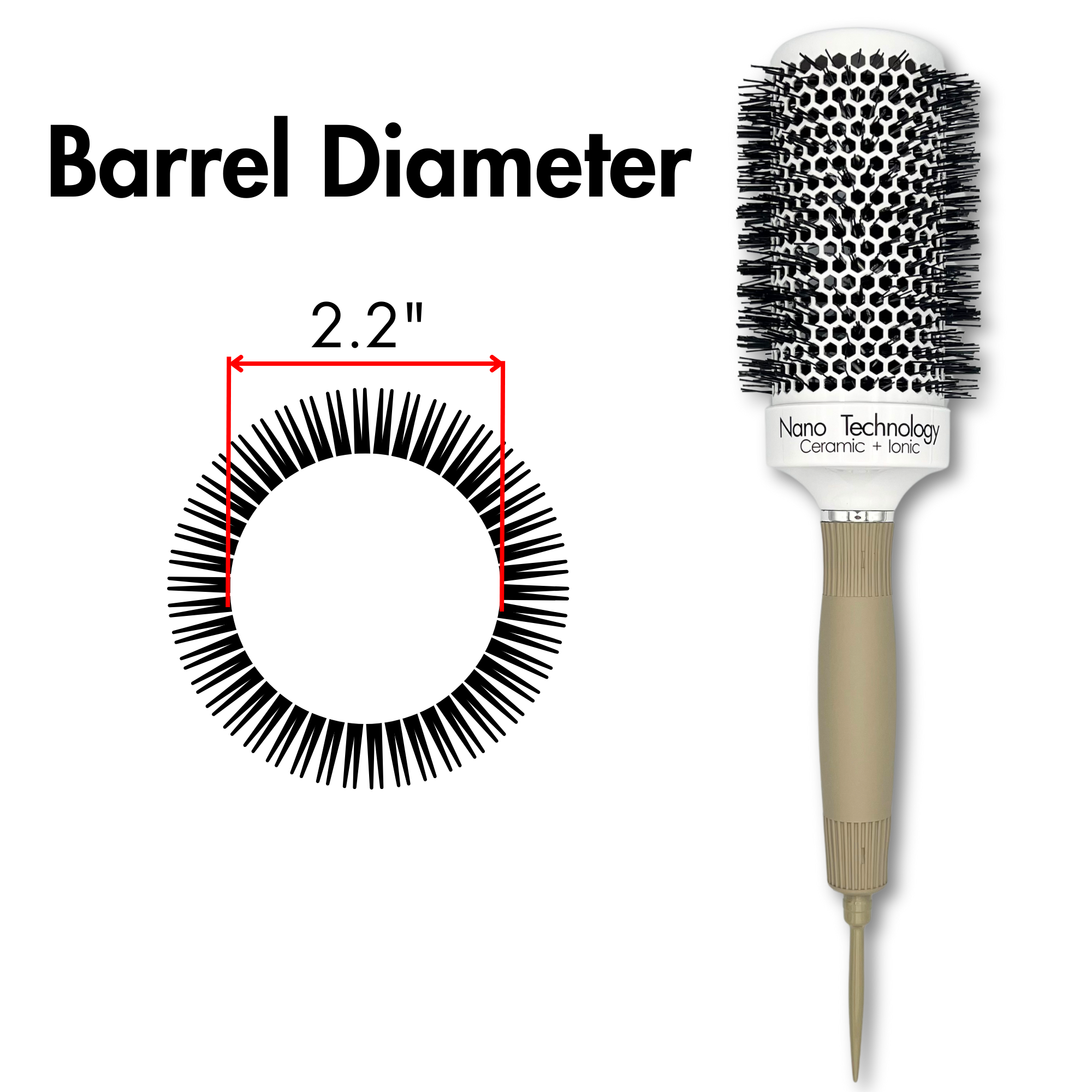 2.2 Inch Ceramic Round Hair Brush