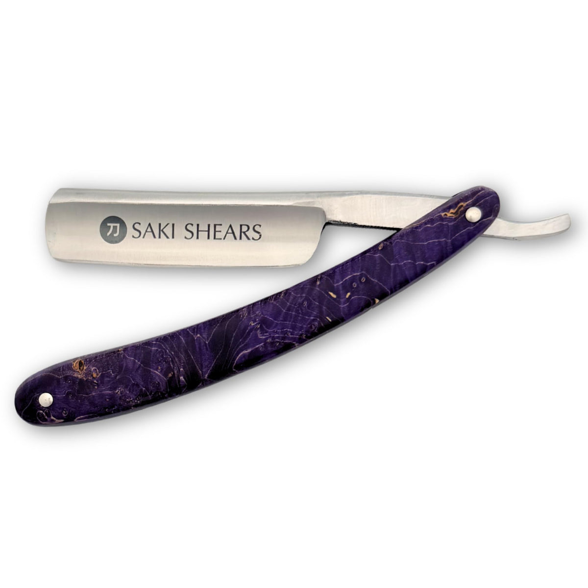 Straight Edge Shave Saki Epoxy Carbon Series - Swirl