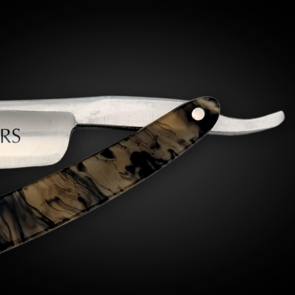 Straight Edge Shave Saki Epoxy Carbon Series - Tangerine