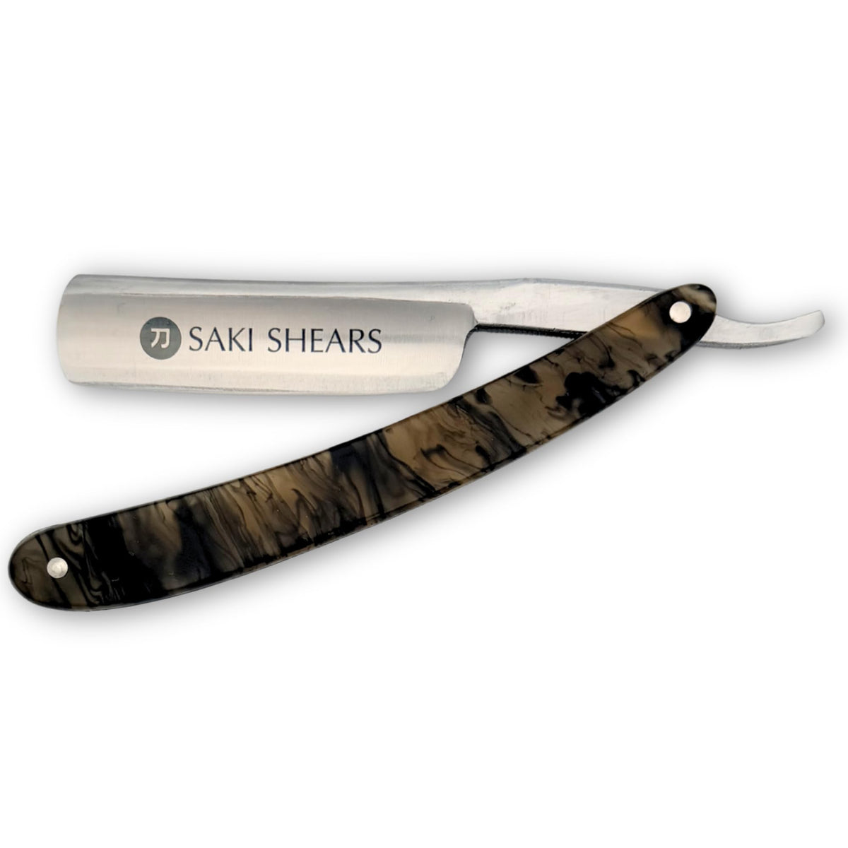 Straight Edge Shave Saki Epoxy Carbon Series - Tangerine