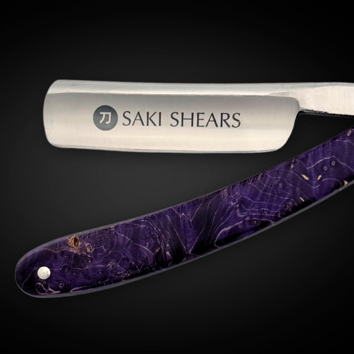 Straight Edge Shave Saki Epoxy Carbon Series - Swirl