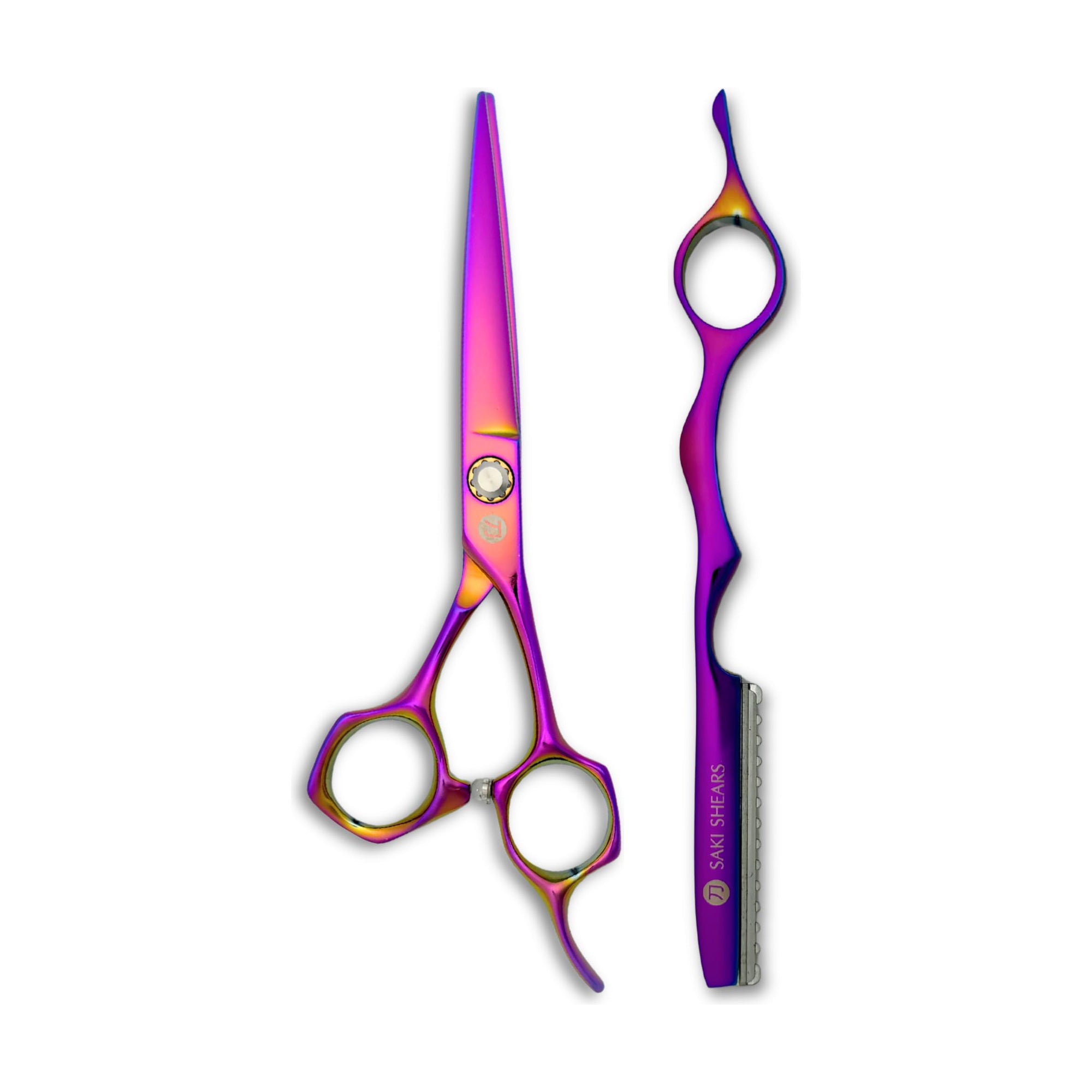 Musashi 6" Hair Cutting Shears & Matching Razor Set — Pink