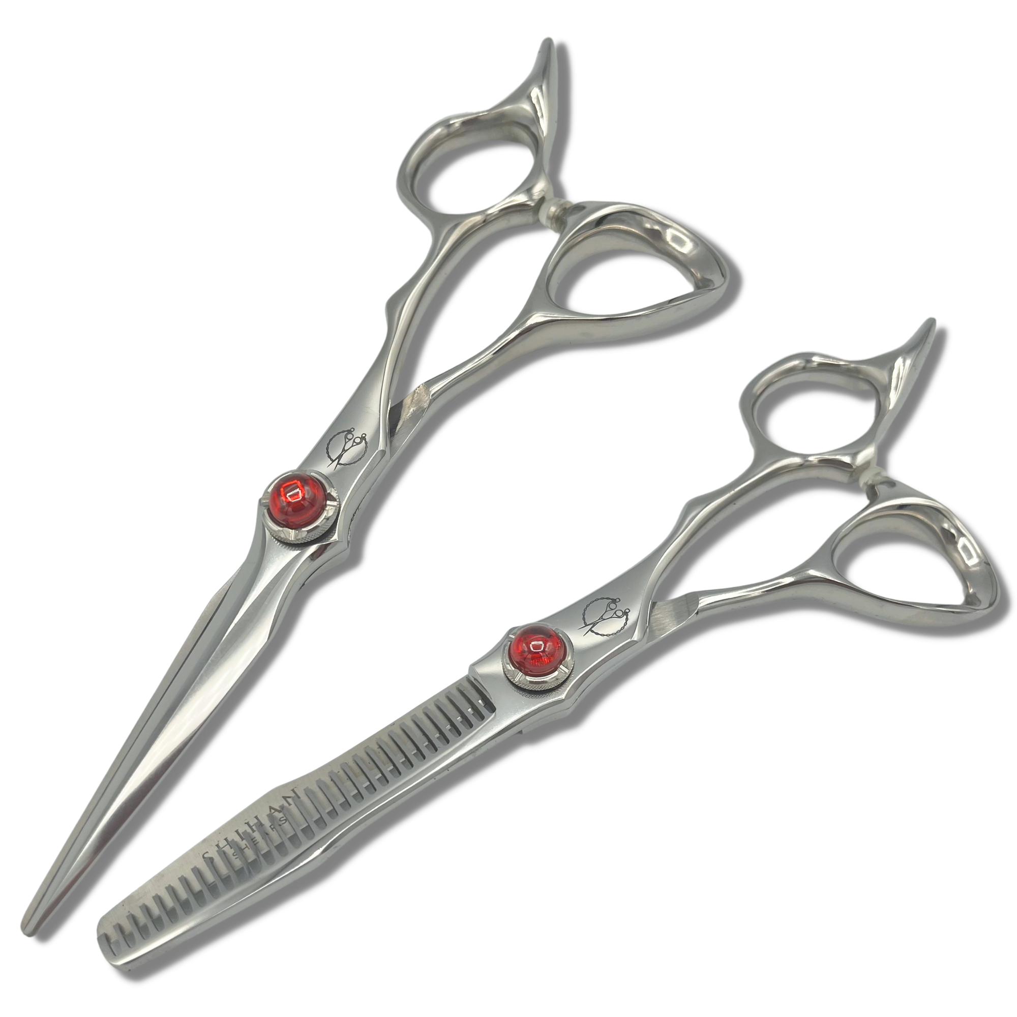 5.5 Inch Steel Hair Shears Set Red Moon - Open Box