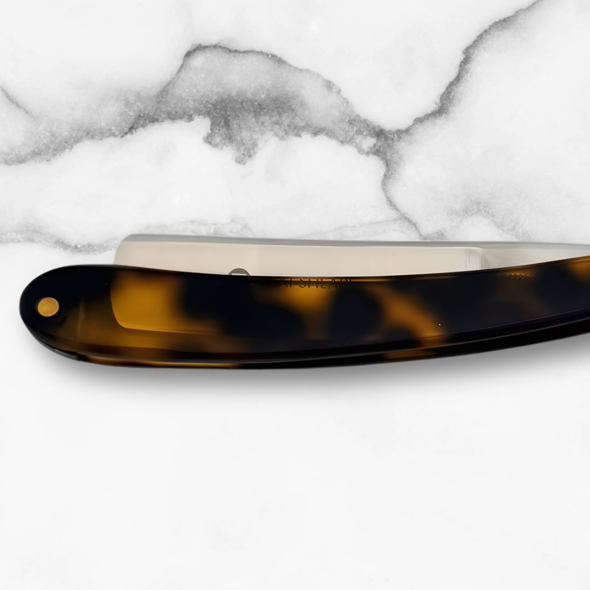 Straight Edge Shave Saki Epoxy Carbon Series - Classic Tortoise