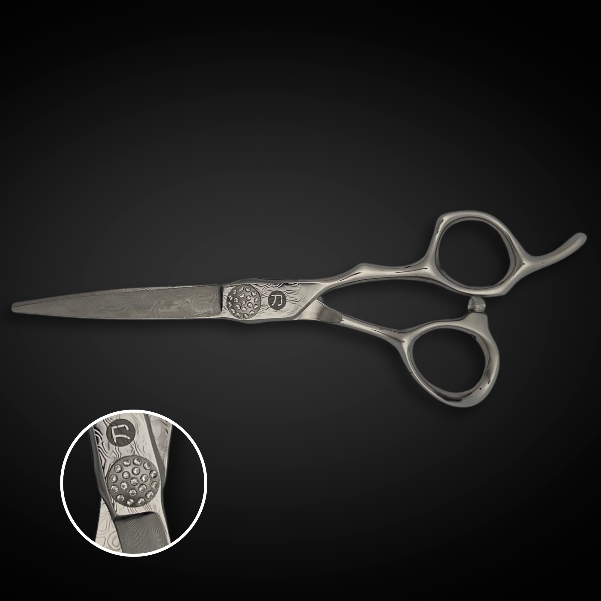 Limited Edition Diamond Saki Shears 6" Damascus Steel Hair Cutting Scissors