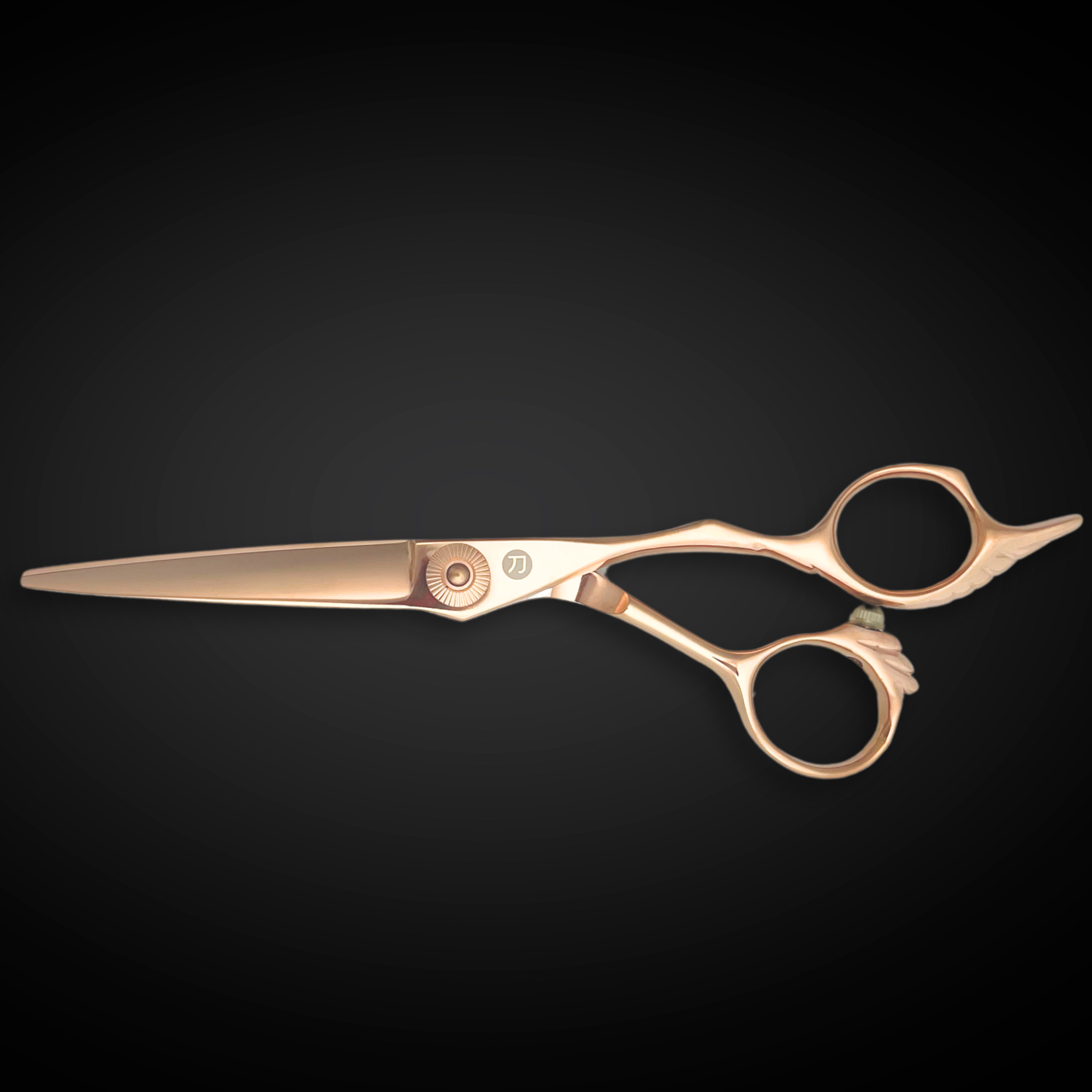Gold Saki Tsuru Hairdressing Shears Set (Hair Cutting and Thinning Shears) - Open Box