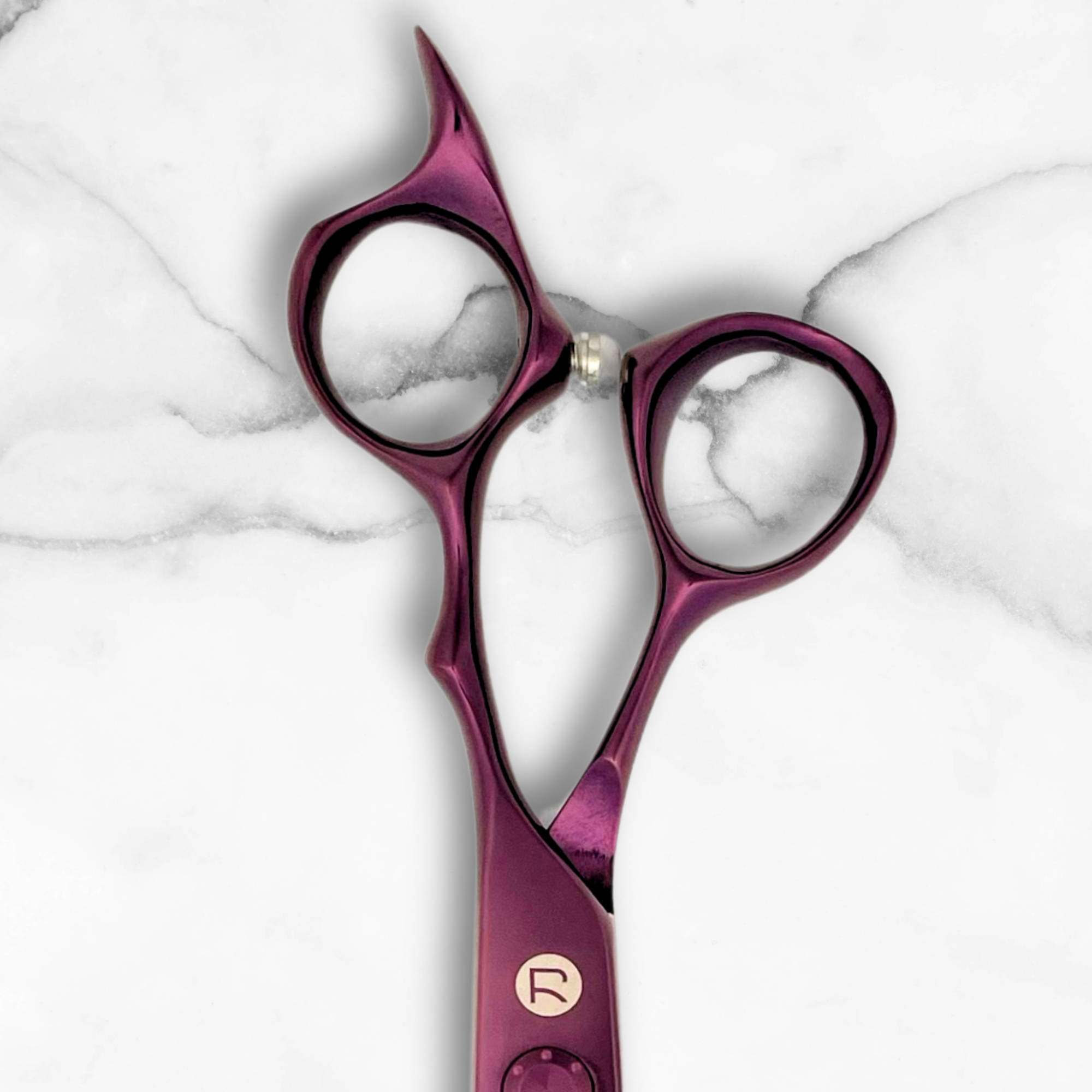 Saki Velora Wine Colored Hair Shears Set (Hair Cutting and Thinning Shears)