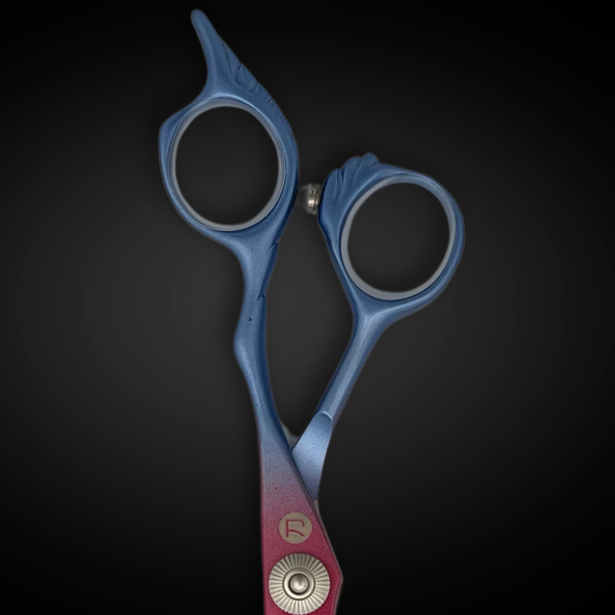 6" Rainbow Red and Blue Hair Shears Set