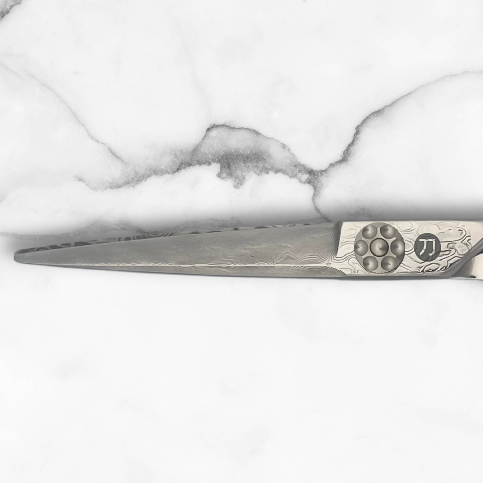 Saki Kanzen Damascus Hair Cutting Shears - Open Box