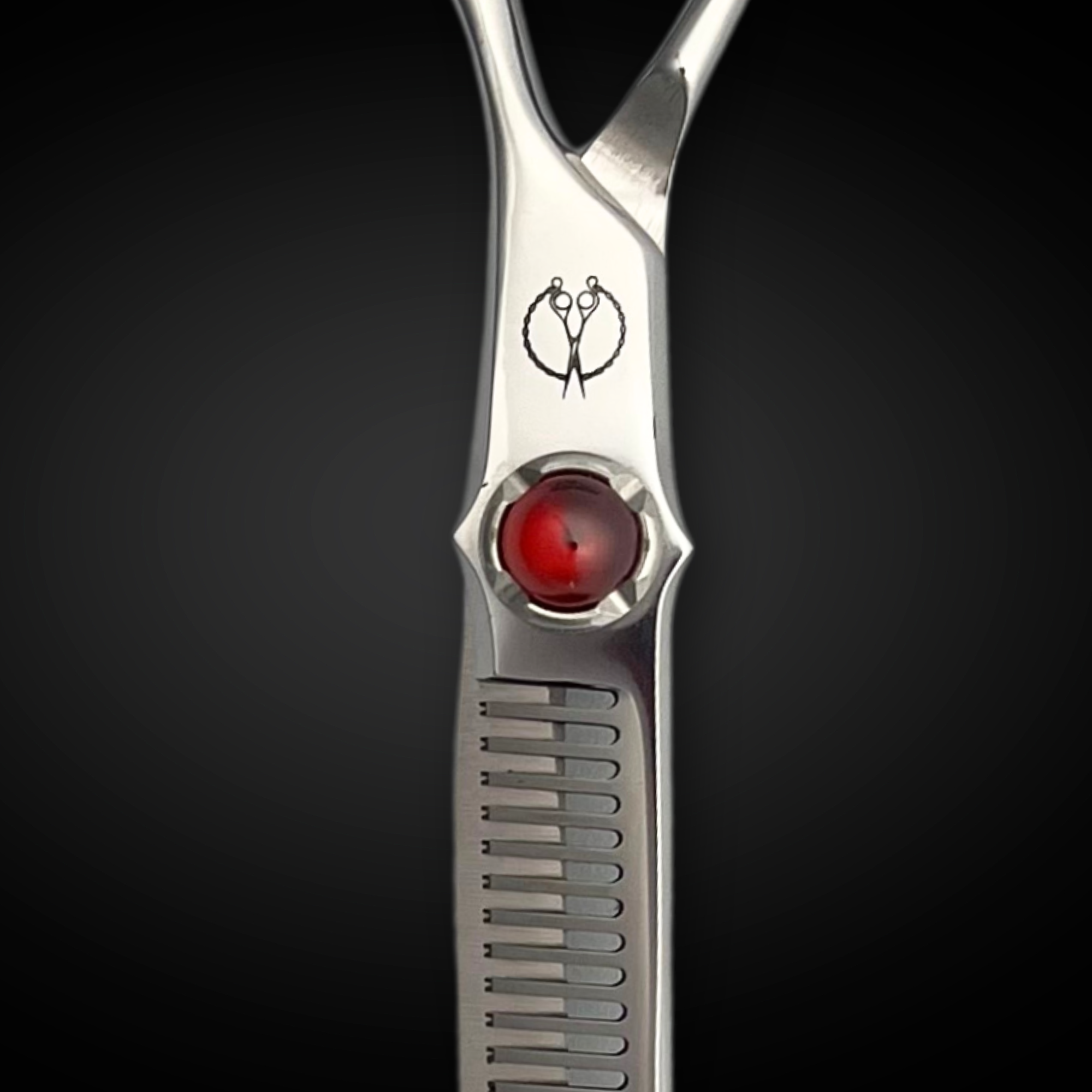 5.5 Inch Steel Hair Thinning Shears Red Moon