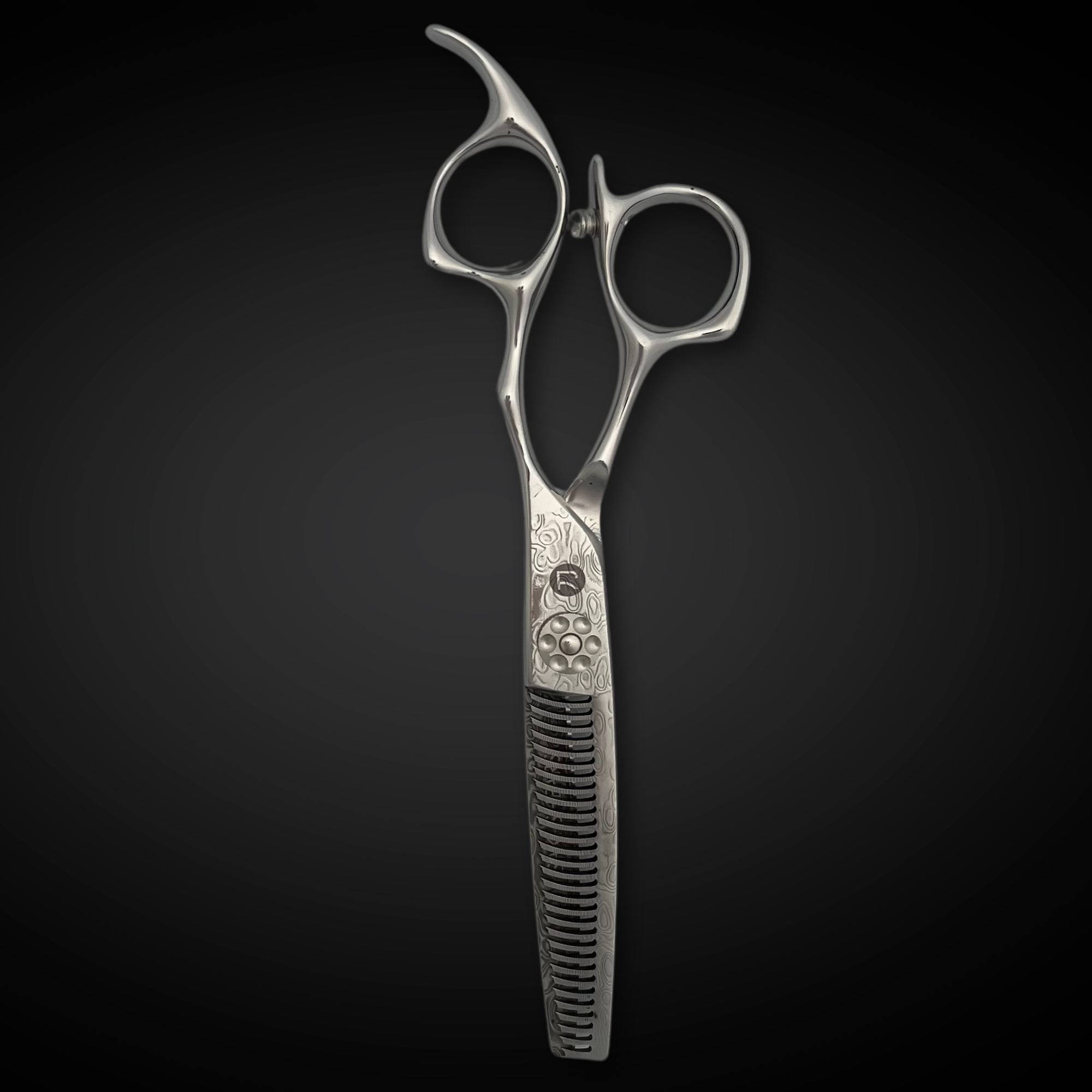 Saki Kanzen Damascus Texturizing/Thinning Shears - Open Box