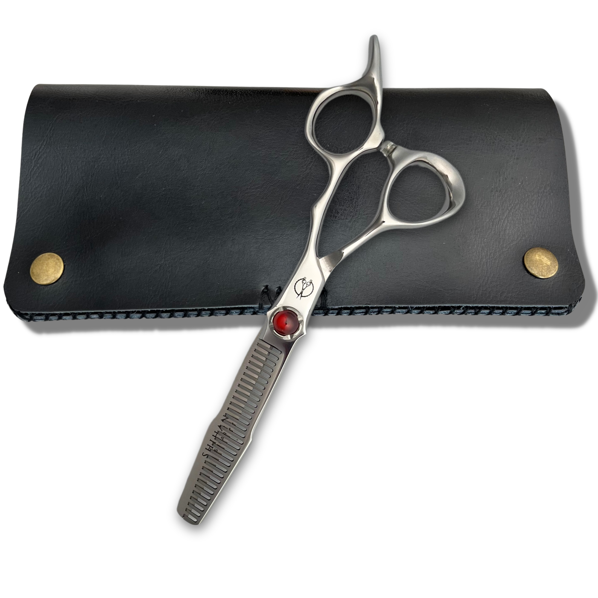 5.5 Inch Steel Hair Thinning Shears Red Moon - Return