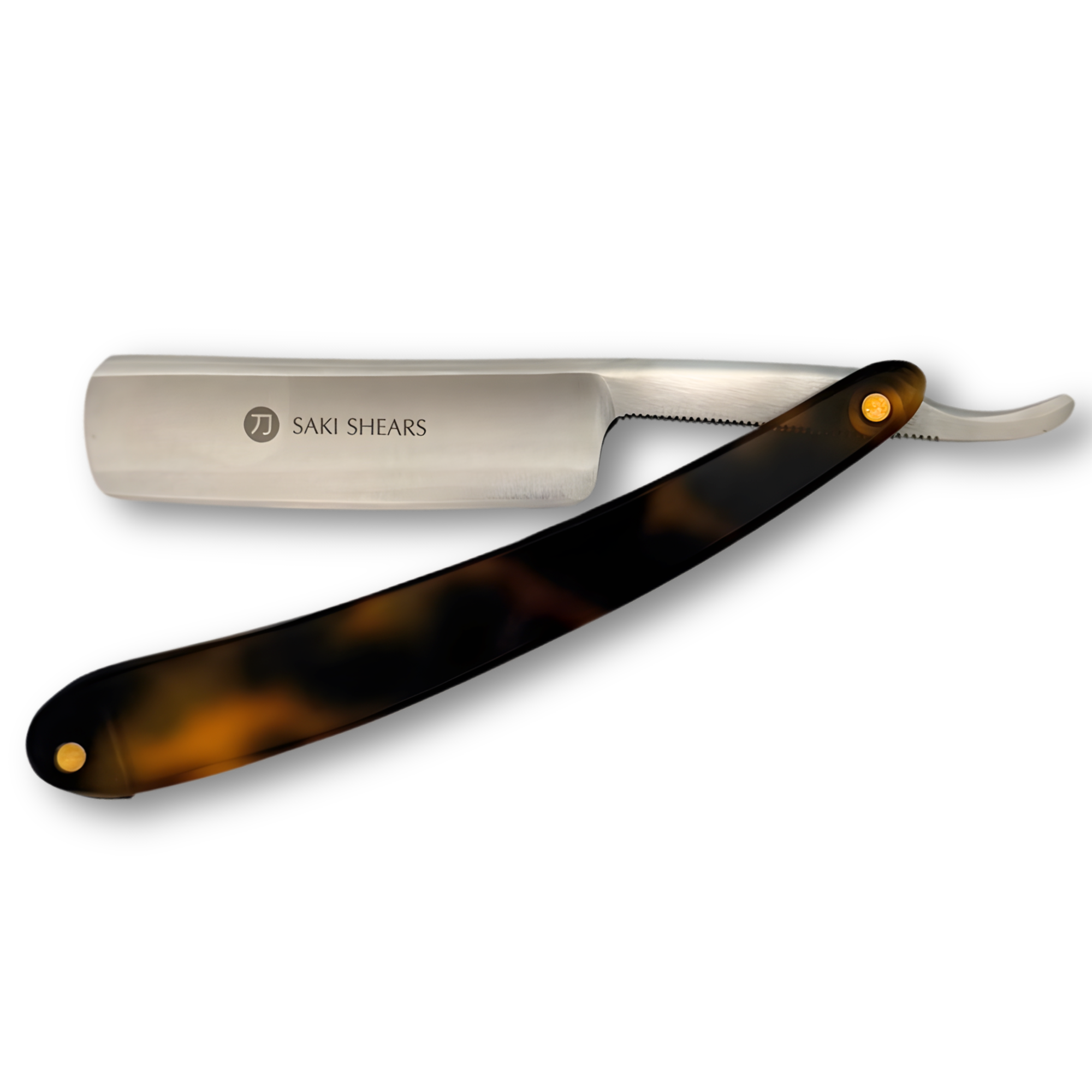 Straight Edge Shave Saki Epoxy Carbon Series - Classic Tortoise