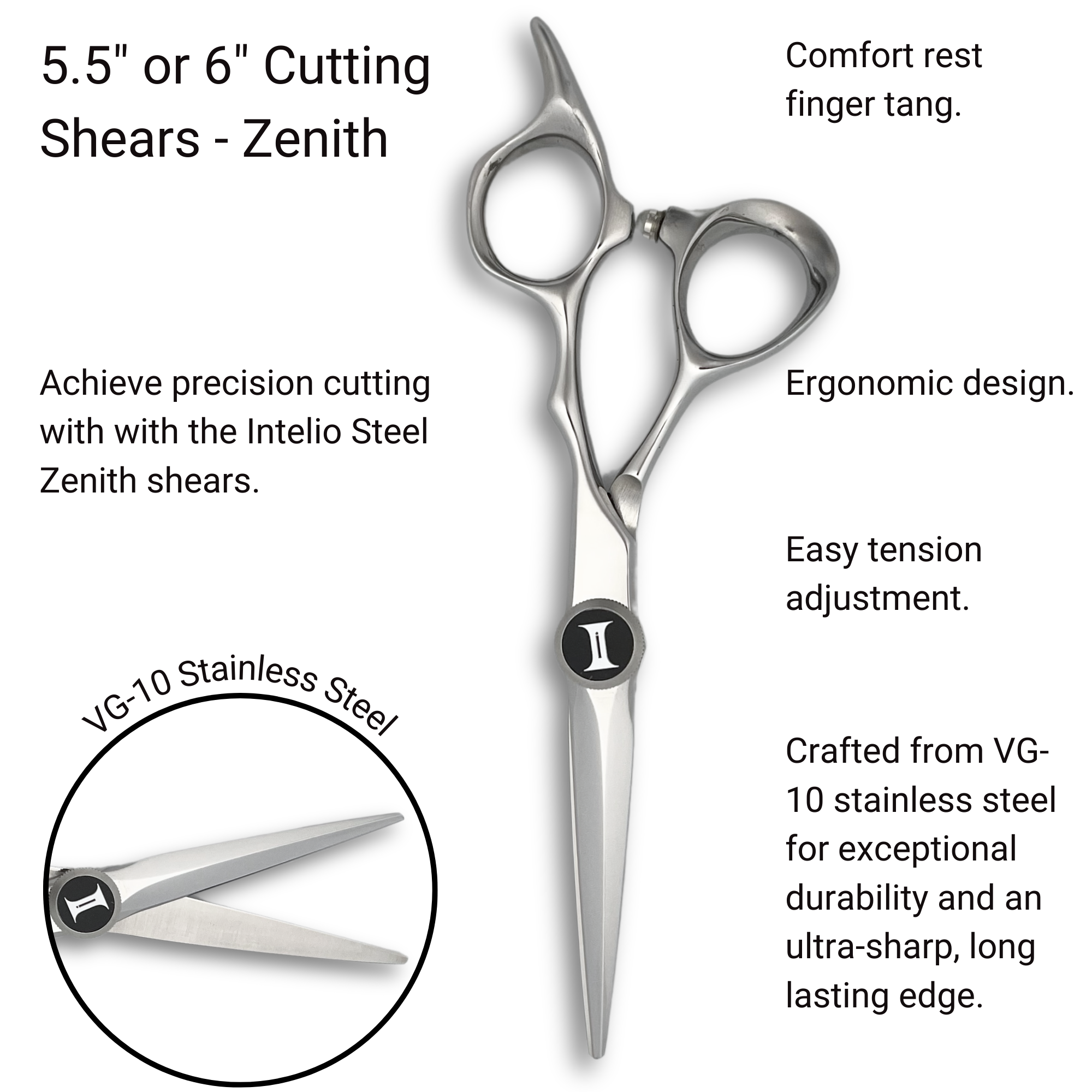 5.5" or 6" Hair Cutting Shears - Zenith - Open Box